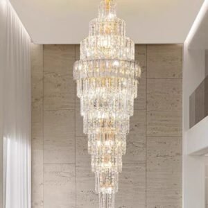 The Bre Canyon Luxury Cascading Wave Crystal Chandelier